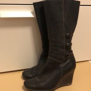 ECCO women’s size 36 wedge leather boot